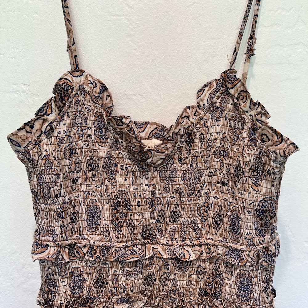 Paisley Ruched Bodycon Dress